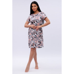 Халат женский "Красотка 13" кулирка (р-ры: 42-52) листья Халат женский "Красотка 13" кулирка (р-ры: 42-52) листья