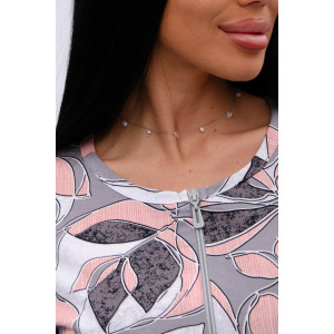 Халат женский "Красотка 13" кулирка (р-ры: 42-52) листья Халат женский "Красотка 13" кулирка (р-ры: 42-52) листья