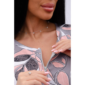 Халат женский "Красотка 13" кулирка (р-ры: 42-52) листья Халат женский "Красотка 13" кулирка (р-ры: 42-52) листья