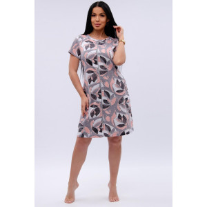 Халат женский "Красотка 13" кулирка (р-ры: 42-52) листья Халат женский "Красотка 13" кулирка (р-ры: 42-52) листья