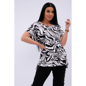 Костюм двойка женский "Даниэла" кулирка (р-ры: 50-60) чёрный 