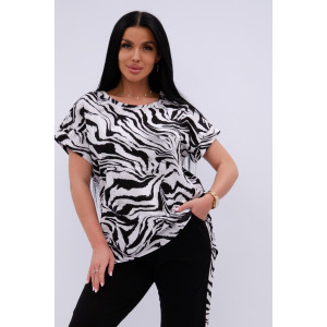 Костюм двойка женский "Даниэла" кулирка (р-ры: 50-60) чёрный 