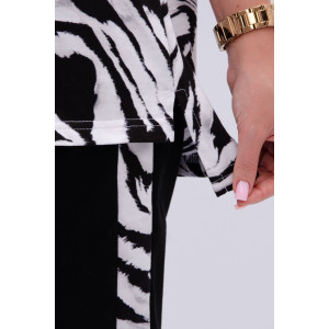 Костюм двойка женский "Даниэла" кулирка (р-ры: 50-60) чёрный 