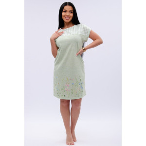 Сорочка женская "Цветы" кулирка (р-ры: 50-60) Сорочка женская "Цветы" кулирка (р-ры: 50-60)