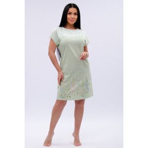 Сорочка женская "Цветы" кулирка (р-ры: 50-60) Сорочка женская "Цветы" кулирка (р-ры: 50-60)