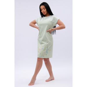 Сорочка женская "Цветы" кулирка (р-ры: 50-60) Сорочка женская "Цветы" кулирка (р-ры: 50-60)