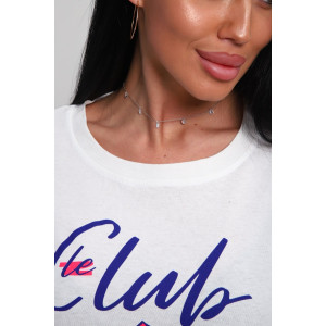 Футболка женская №85666 кулирка (р-ры: 46-56) белый Футболка женская №85666 кулирка (р-ры: 46-56) белый