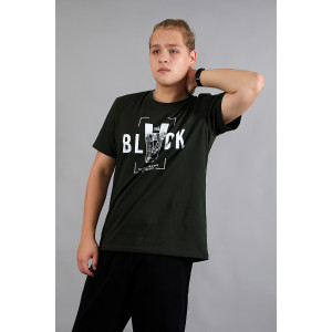 Футболка мужская №88148 кулирка (р-ры: 48-58) хаки Футболка мужская №88148 кулирка (р-ры: 48-58) хаки