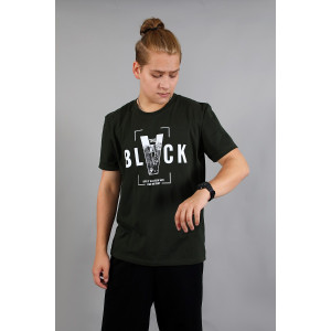 Футболка мужская №88148 кулирка (р-ры: 48-58) хаки Футболка мужская №88148 кулирка (р-ры: 48-58) хаки