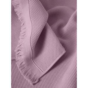 Полотенце вафельное "Canvas" с бахромой нежно-розовый Полотенце вафельное "Canvas" с бахромой нежно-розовый