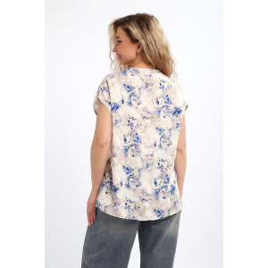 Блузка женская №069 полиэстер (р-ры: 48-62) бежевый Блузка женская №069 полиэстер (р-ры: 48-62) бежевый