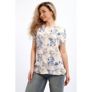 Блузка женская №069 полиэстер (р-ры: 48-62) бежевый Блузка женская №069 полиэстер (р-ры: 48-62) бежевый