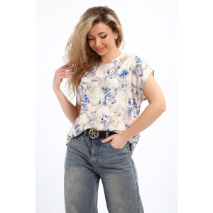 Блузка женская №069 полиэстер (р-ры: 48-62) бежевый Блузка женская №069 полиэстер (р-ры: 48-62) бежевый