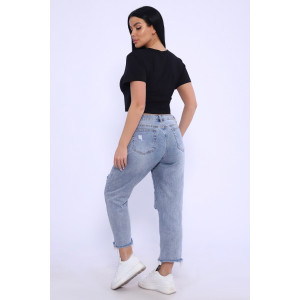 Футболка женская №74407 кулирка с лайкрой (р-ры: 48-52) черный