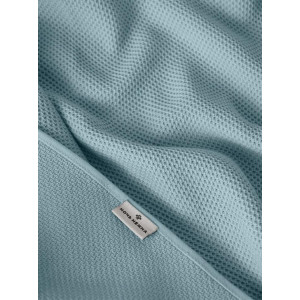 Полотенце вафельное "Canvas" с бахромой небесный