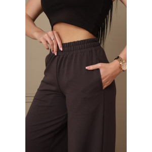 Брюки женские №22303 футер 2-х нитка (р-ры: 42-58) какао