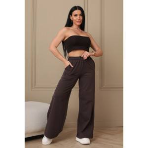 Брюки женские №22303 футер 2-х нитка (р-ры: 42-58) какао