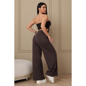 Брюки женские №22303 футер 2-х нитка (р-ры: 42-58) какао