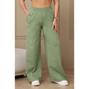 Брюки женские №22303 футер 2-х нитка (р-ры: 42-58) зеленый