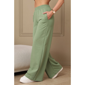 Брюки женские №22303 футер 2-х нитка (р-ры: 42-58) зеленый