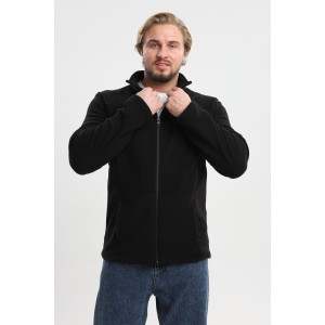 Джемпер мужской №23 флис (р-ры: 48-58) черный