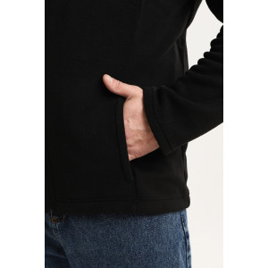 Джемпер мужской №23 флис (р-ры: 48-58) черный