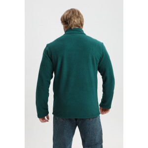 Джемпер мужской №23 флис (р-ры: 48-58) изумрудный