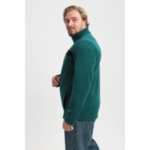 Джемпер мужской №23 флис (р-ры: 48-58) изумрудный