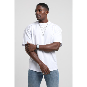 Футболка мужская №18 хлопок стрейч-кулирка (р-ры: 46-56) белый Футболка мужская №18 хлопок стрейч-кулирка (р-ры: 46-56) белый