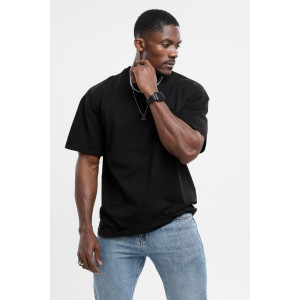 Футболка мужская №18 хлопок стрейч-кулирка (р-ры: 46-56) черный Футболка мужская №18 хлопок стрейч-кулирка (р-ры: 46-56) черный