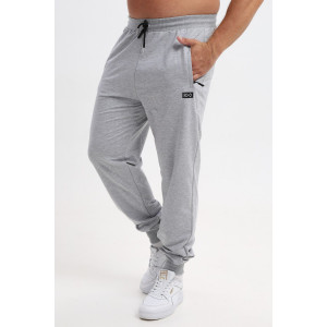 Брюки мужские №17 футер 2-х нитка (р-ры: 48-60) серый меланж