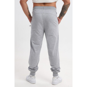 Брюки мужские №17 футер 2-х нитка (р-ры: 48-60) серый меланж