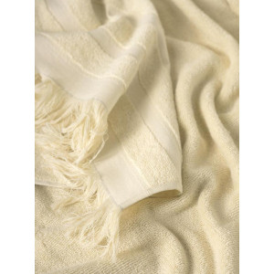 Полотенце махровое "Elegance" с бахромой светло-бежевый Полотенце махровое "Elegance" с бахромой светло-бежевый