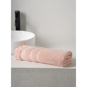 Полотенце махровое "Elegance" с бахромой нежно-розовый Полотенце махровое "Elegance" с бахромой нежно-розовый