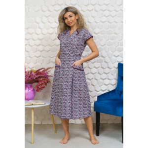 Халат женский М-62 бязь (р-ры: 46-70) бордовый