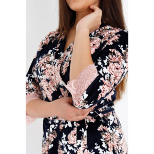 Халат женский М-184 велюр (р-ры: 44-62) нежный Халат женский М-184 велюр (р-ры: 44-62) нежный