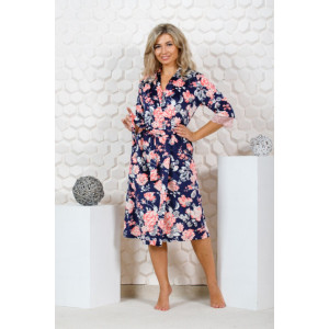 Халат женский М-184 велюр (р-ры: 44-62) розовый Халат женский М-184 велюр (р-ры: 44-62) розовый