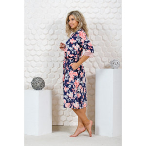 Халат женский М-184 велюр (р-ры: 44-62) розовый Халат женский М-184 велюр (р-ры: 44-62) розовый