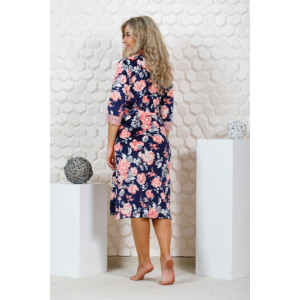 Халат женский М-184 велюр (р-ры: 44-62) розовый Халат женский М-184 велюр (р-ры: 44-62) розовый