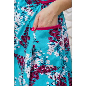 Халат женский М-71к кулирка (р-ры: 44-50) голубой Халат женский М-71к кулирка (р-ры: 44-50) голубой