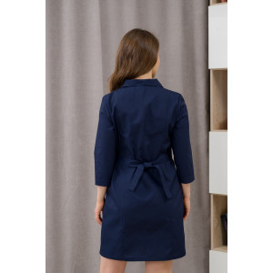 Халат медицинский женский М-06А-63 тиси (р-ры: 40-60) черника