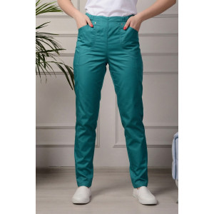 Медицинские женские брюки М-302 Элит-145 (р-ры: 40-58) т.бирюза