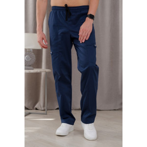 Брюки медицинские мужские М-750А Элит-145 (р-ры: 44-60) черника