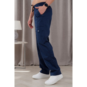Брюки медицинские мужские М-750А Элит-145 (р-ры: 44-60) черника
