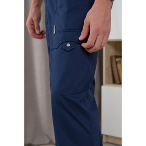 Брюки медицинские мужские М-750А Элит-145 (р-ры: 44-60) черника