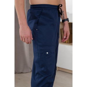 Брюки медицинские мужские М-750А Элит-145 (р-ры: 44-60) черника