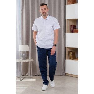 Брюки медицинские мужские М-750А Элит-145 (р-ры: 44-60) черника