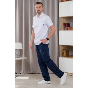 Брюки медицинские мужские М-750А Элит-145 (р-ры: 44-60) черника