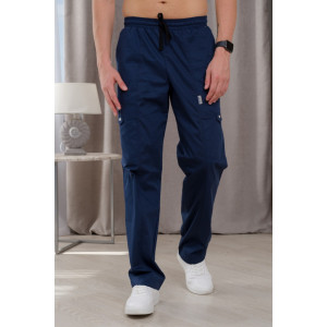 Брюки медицинские мужские М-750А Элит-145 (р-ры: 44-60) черника