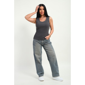 Майка женская №19137 кашкорсе (р-ры: 46-56) серый